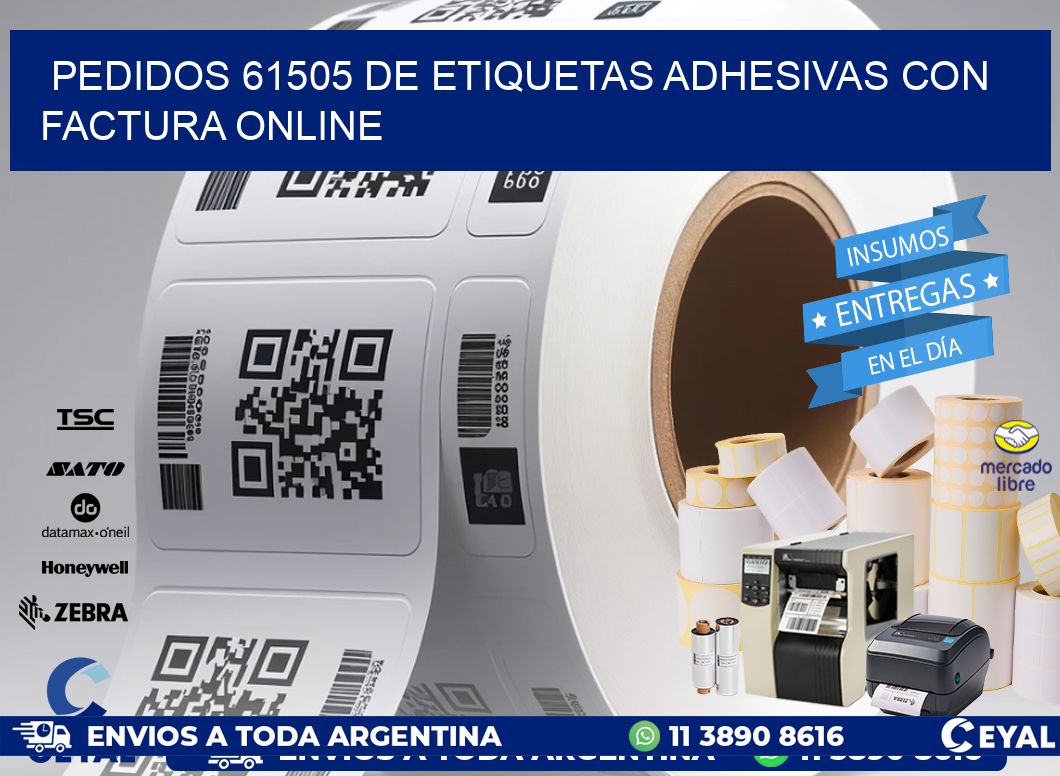 Pedidos 61505 de Etiquetas Adhesivas con Factura Online