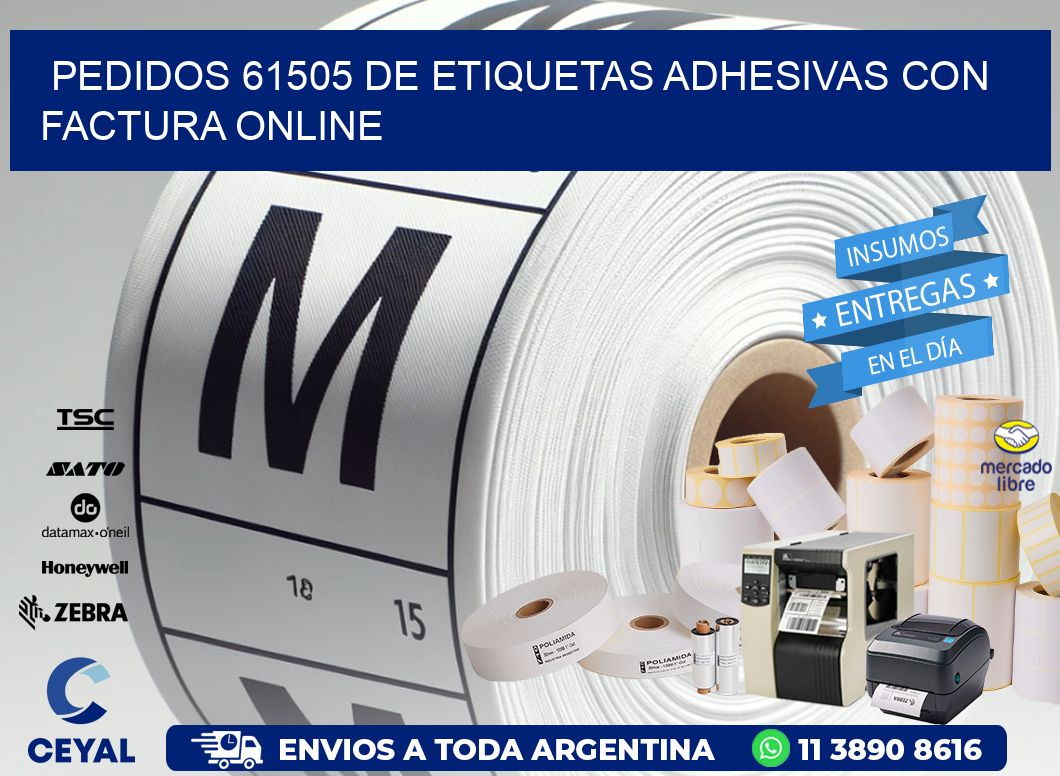 Pedidos 61505 de Etiquetas Adhesivas con Factura Online