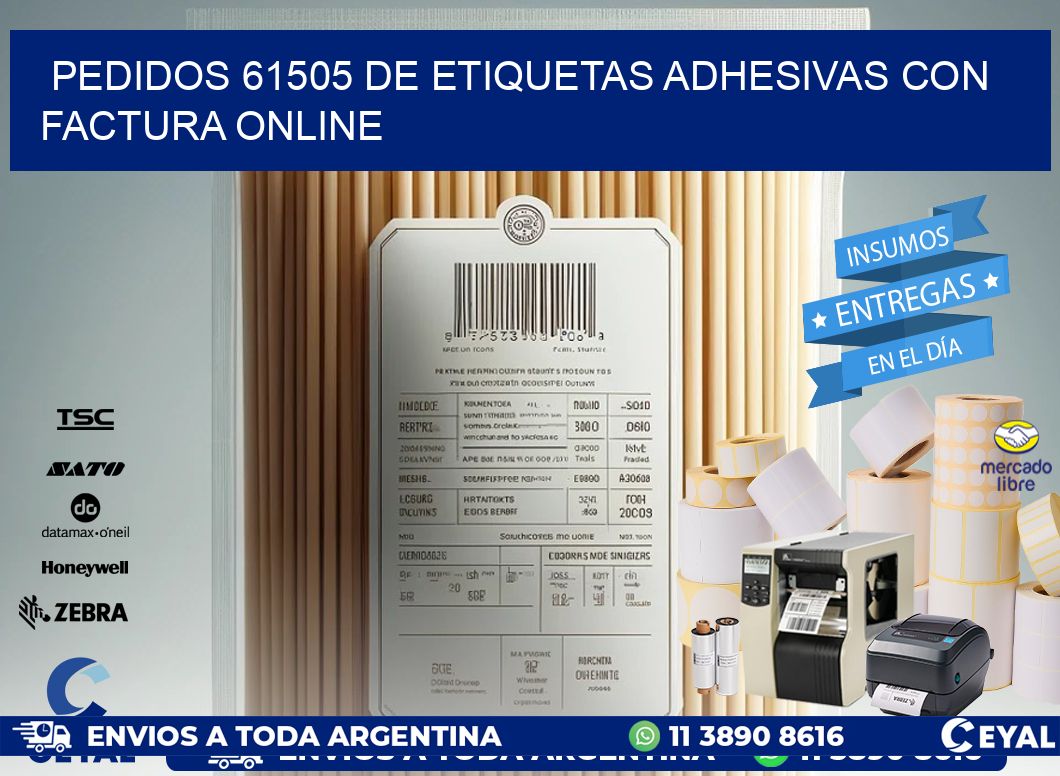 Pedidos 61505 de Etiquetas Adhesivas con Factura Online