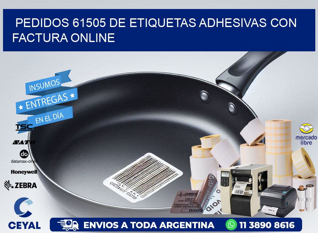 Pedidos 61505 de Etiquetas Adhesivas con Factura Online