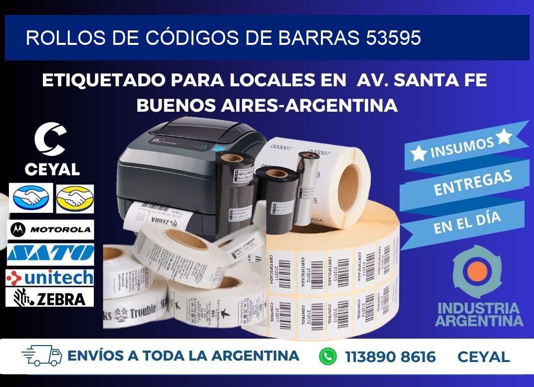 ROLLOS DE CÓDIGOS DE BARRAS 53595