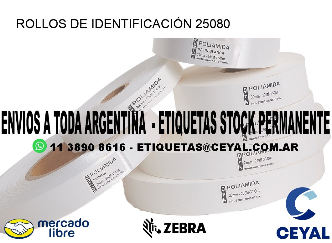 ROLLOS DE IDENTIFICACIÓN 25080