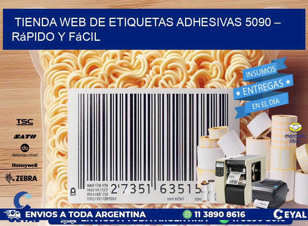 Tienda Web de Etiquetas Adhesivas 5090 – Rápido y Fácil