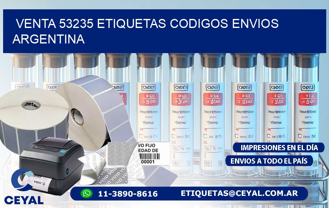 VENTA 53235 ETIQUETAS CODIGOS ENVIOS ARGENTINA