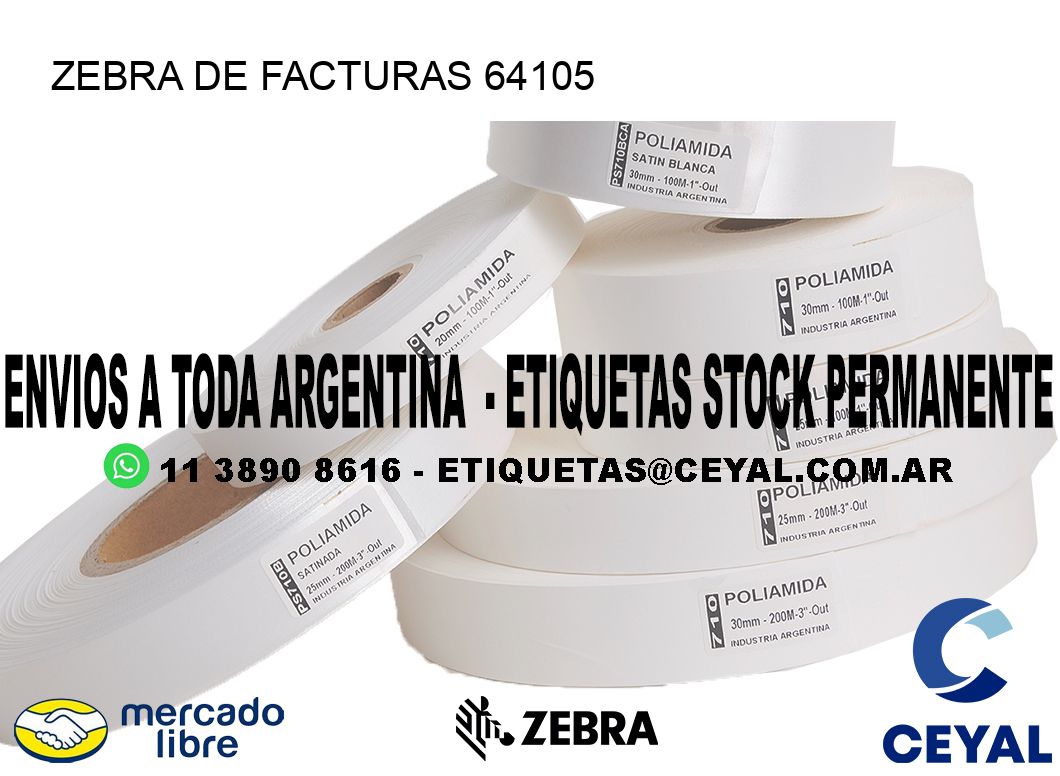 ZEBRA DE FACTURAS 64105