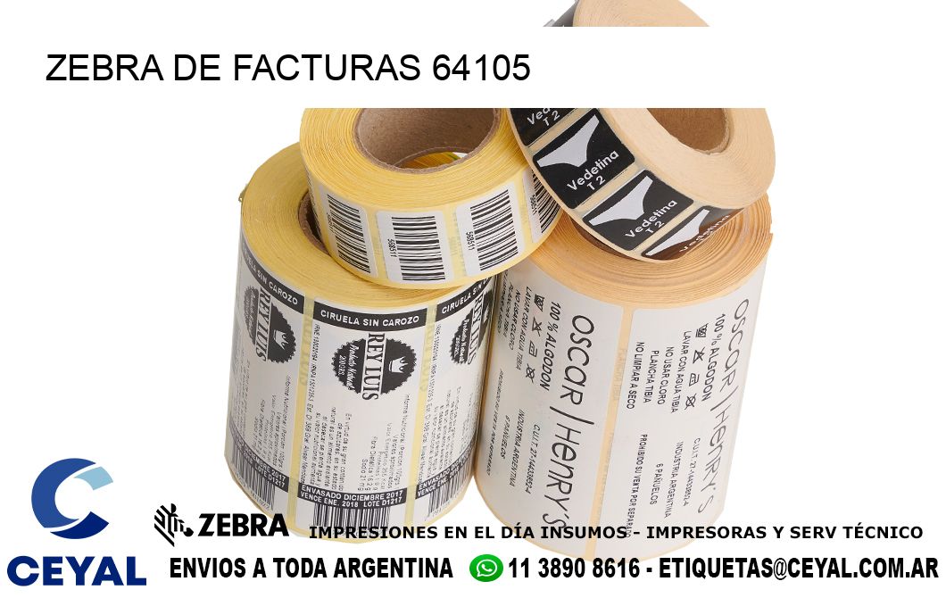 ZEBRA DE FACTURAS 64105