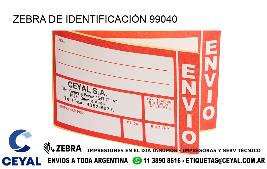 ZEBRA DE IDENTIFICACIÓN 99040