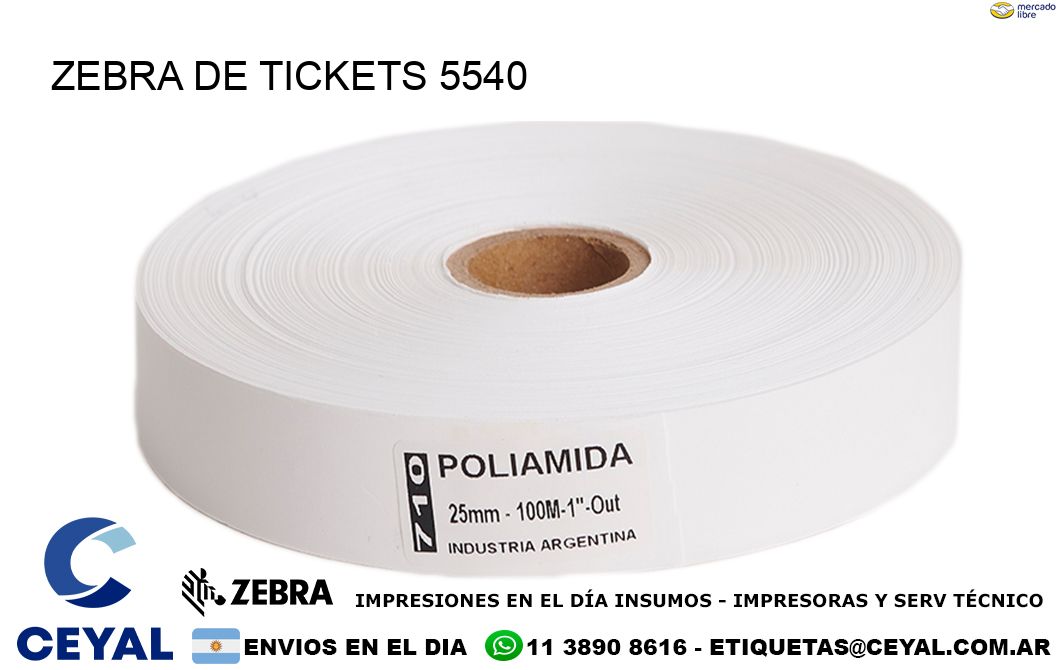 ZEBRA DE TICKETS 5540