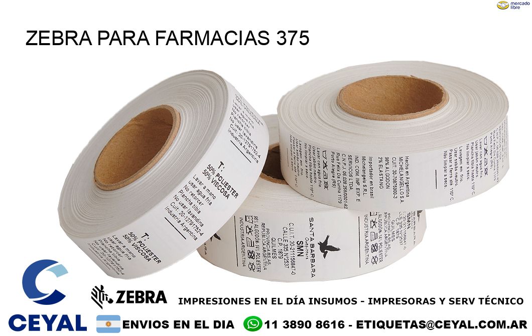 ZEBRA PARA FARMACIAS 375