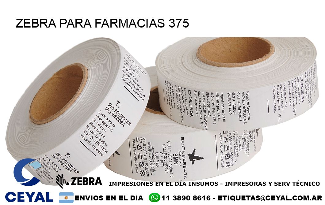 ZEBRA PARA FARMACIAS 375