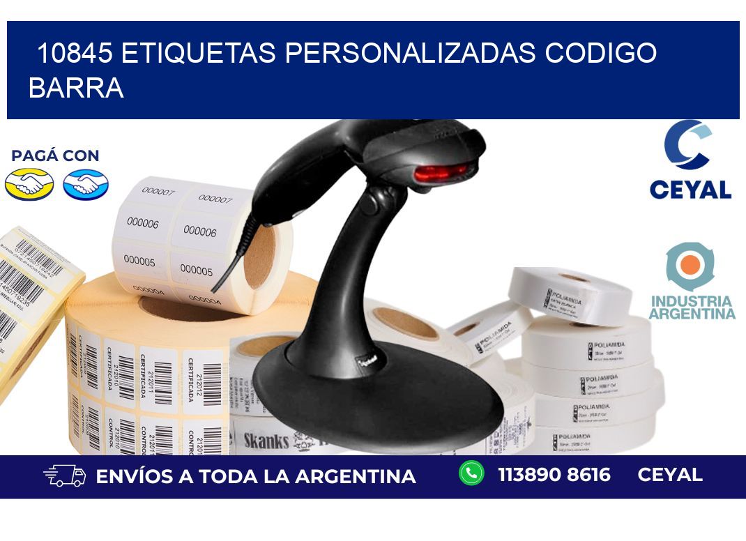 10845 ETIQUETAS PERSONALIZADAS CODIGO BARRA