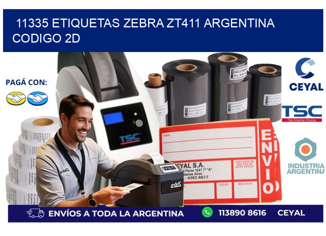 11335 etiquetas zebra zt411 argentina CODIGO 2D