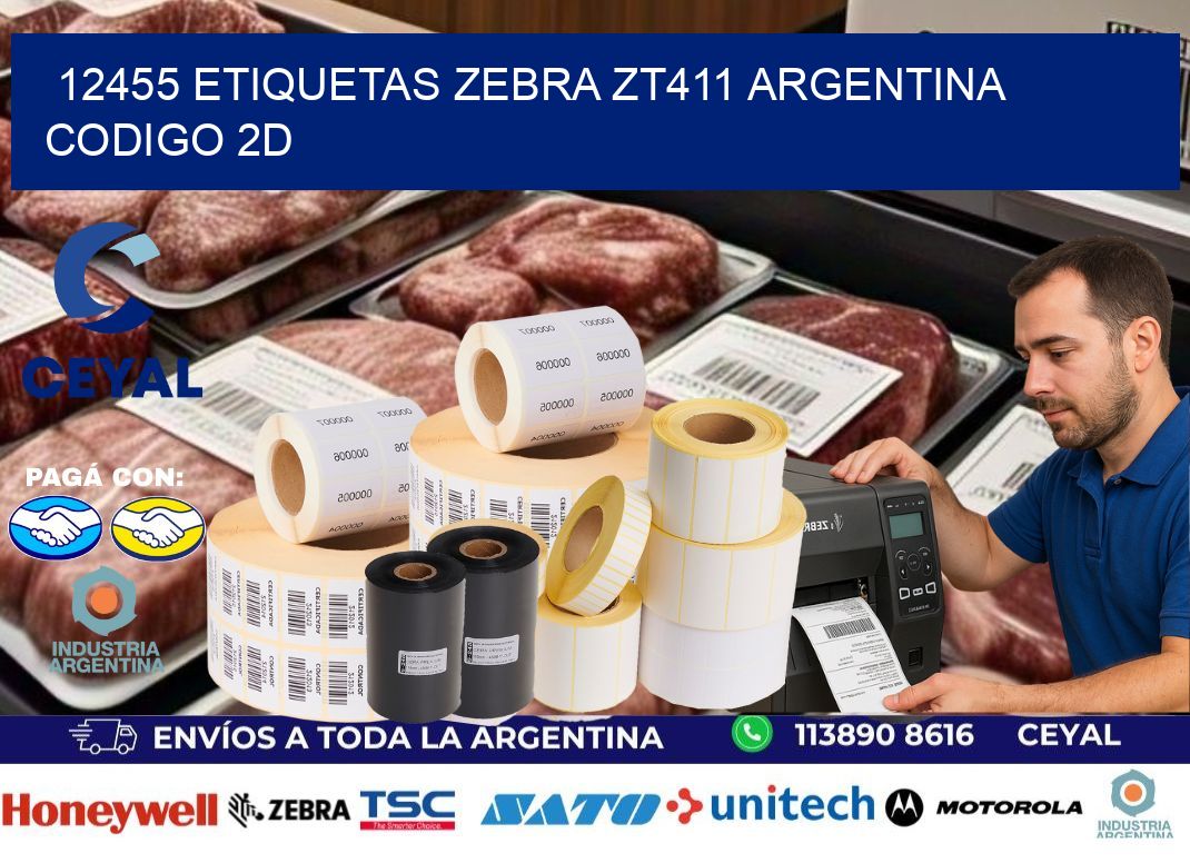 12455 etiquetas zebra zt411 argentina CODIGO 2D