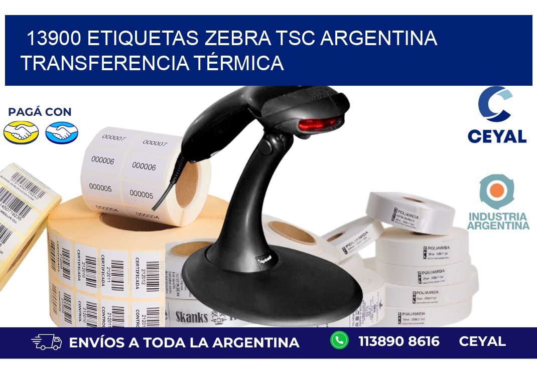 13900 etiquetas zebra tsc argentina TRANSFERENCIA TÉRMICA