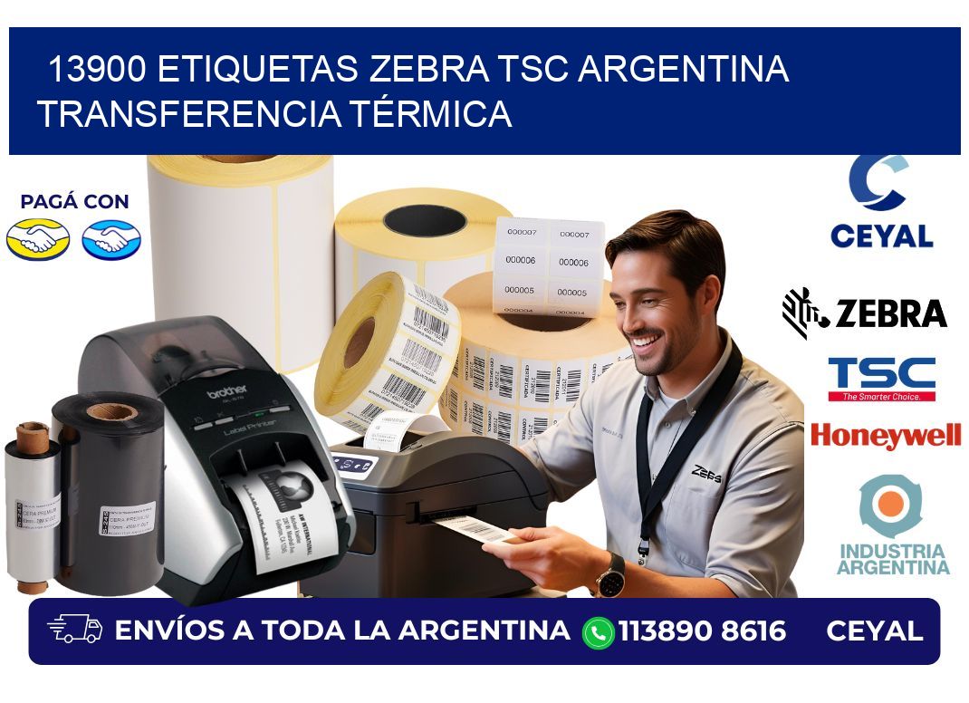 13900 etiquetas zebra tsc argentina TRANSFERENCIA TÉRMICA