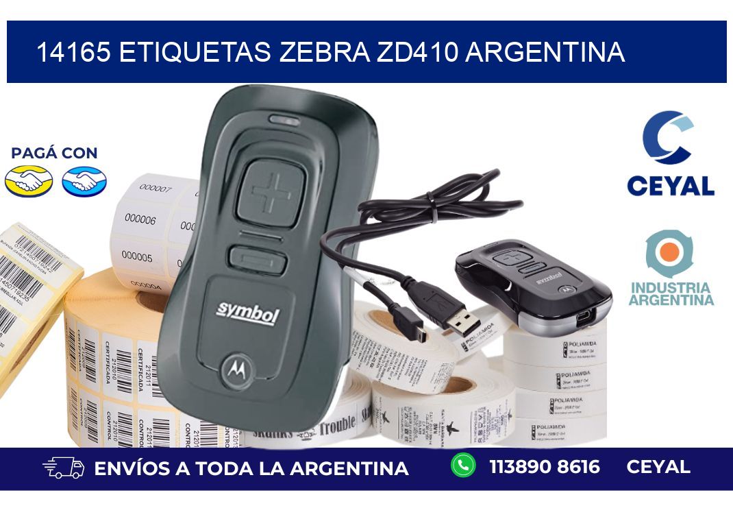 14165 etiquetas zebra zd410 argentina