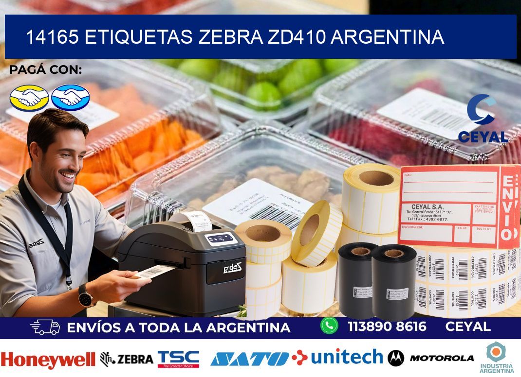 14165 etiquetas zebra zd410 argentina