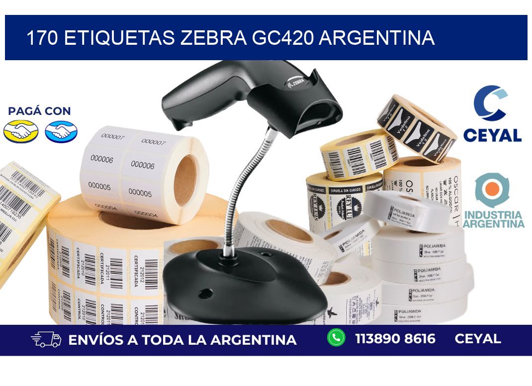 170 etiquetas zebra gc420 argentina