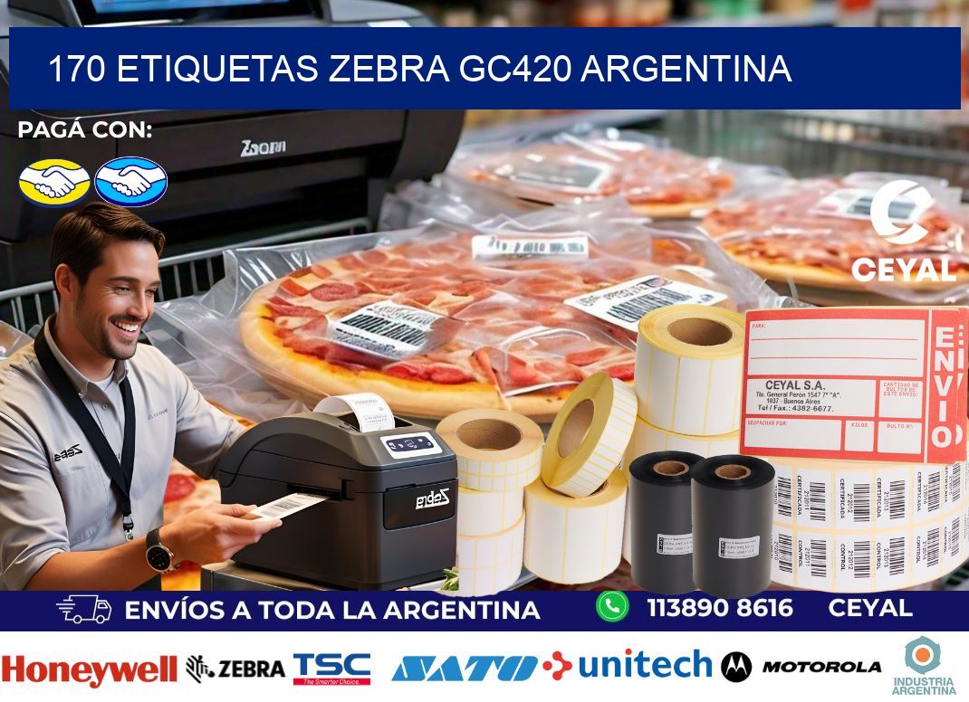 170 etiquetas zebra gc420 argentina