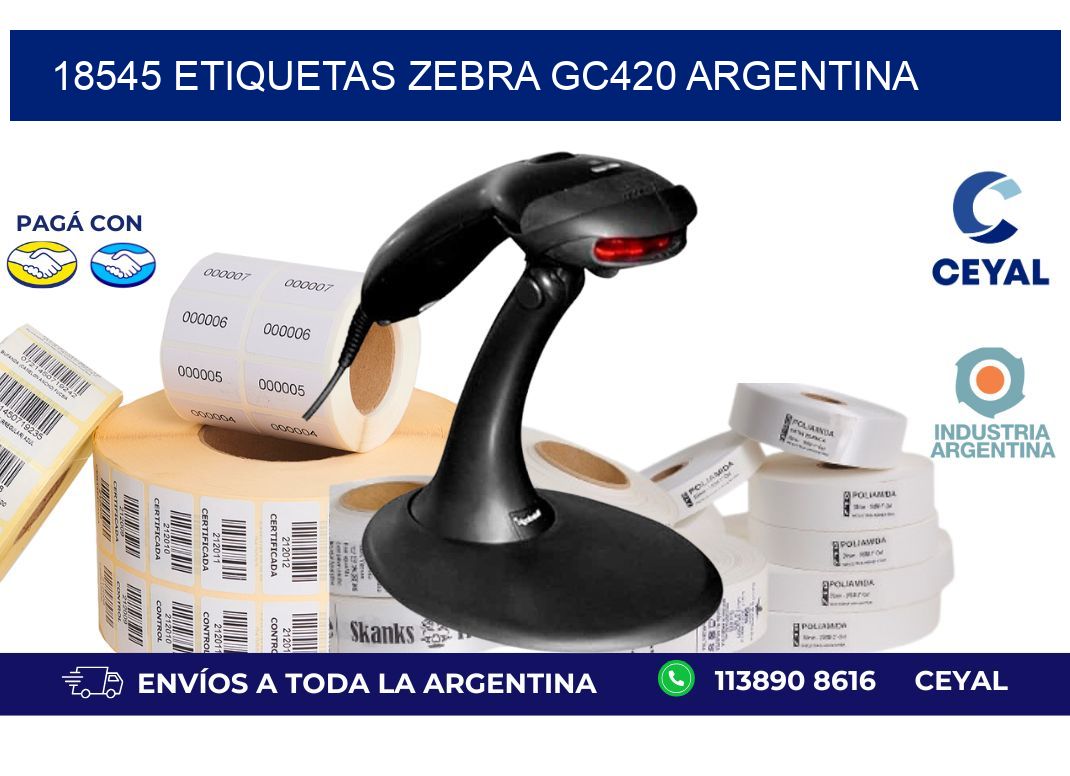 18545 etiquetas zebra gc420 argentina