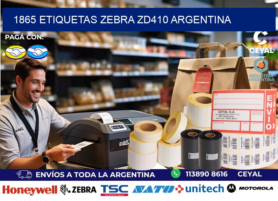 1865 etiquetas zebra zd410 argentina