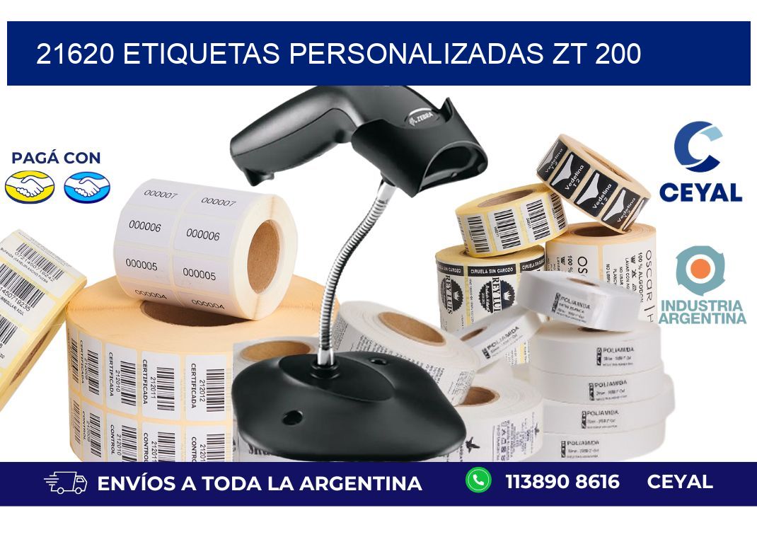 21620 ETIQUETAS PERSONALIZADAS ZT 200