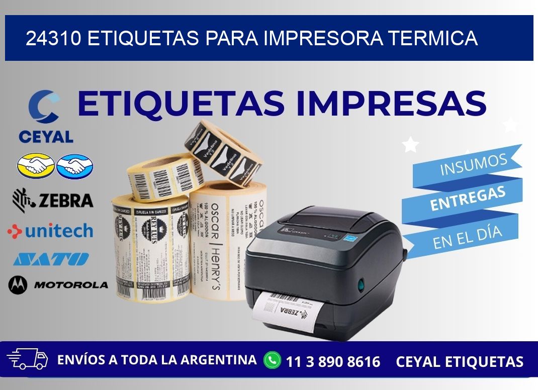 24310 ETIQUETAS PARA IMPRESORA TERMICA
