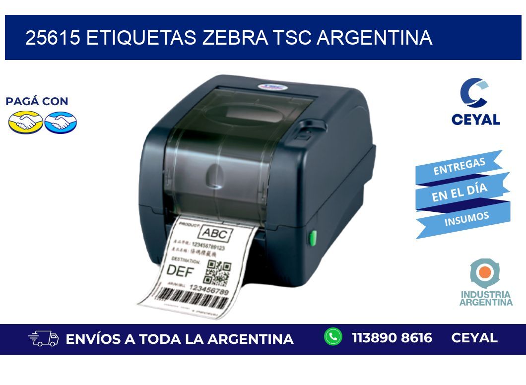 25615 etiquetas zebra tsc argentina