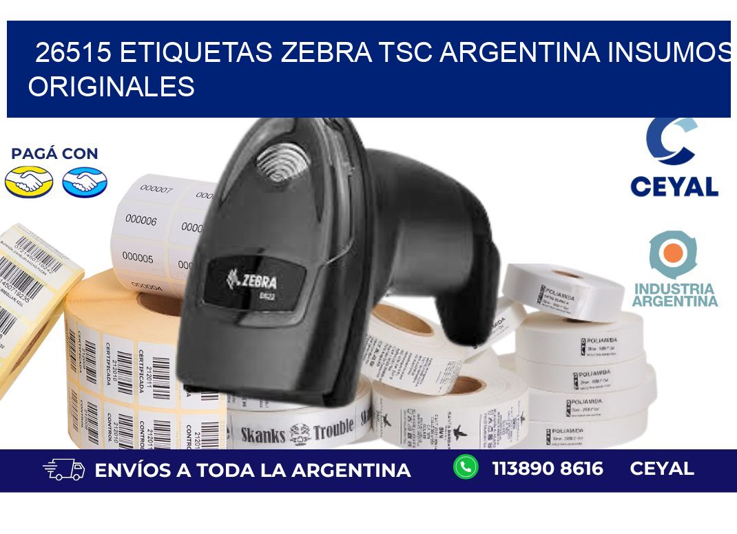 26515 etiquetas zebra tsc argentina INSUMOS ORIGINALES