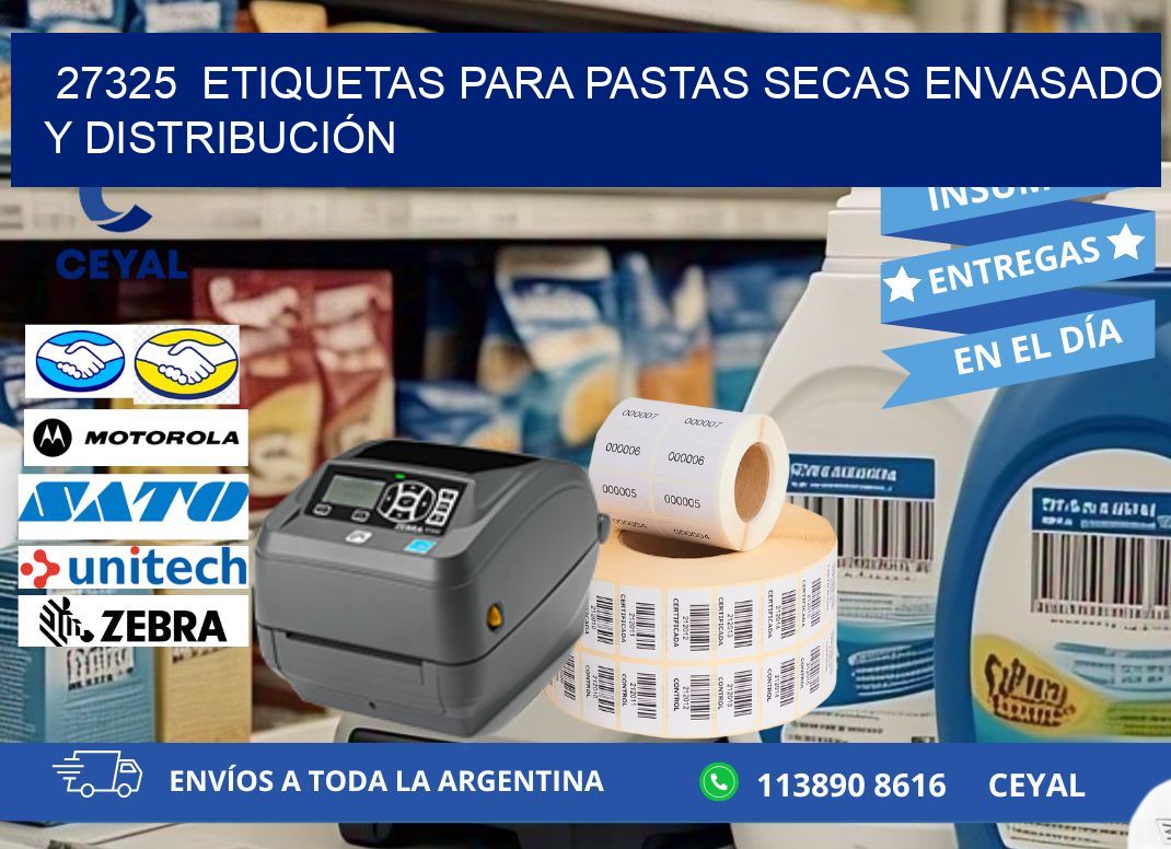 27325  ETIQUETAS PARA PASTAS SECAS ENVASADO Y DISTRIBUCIÓN