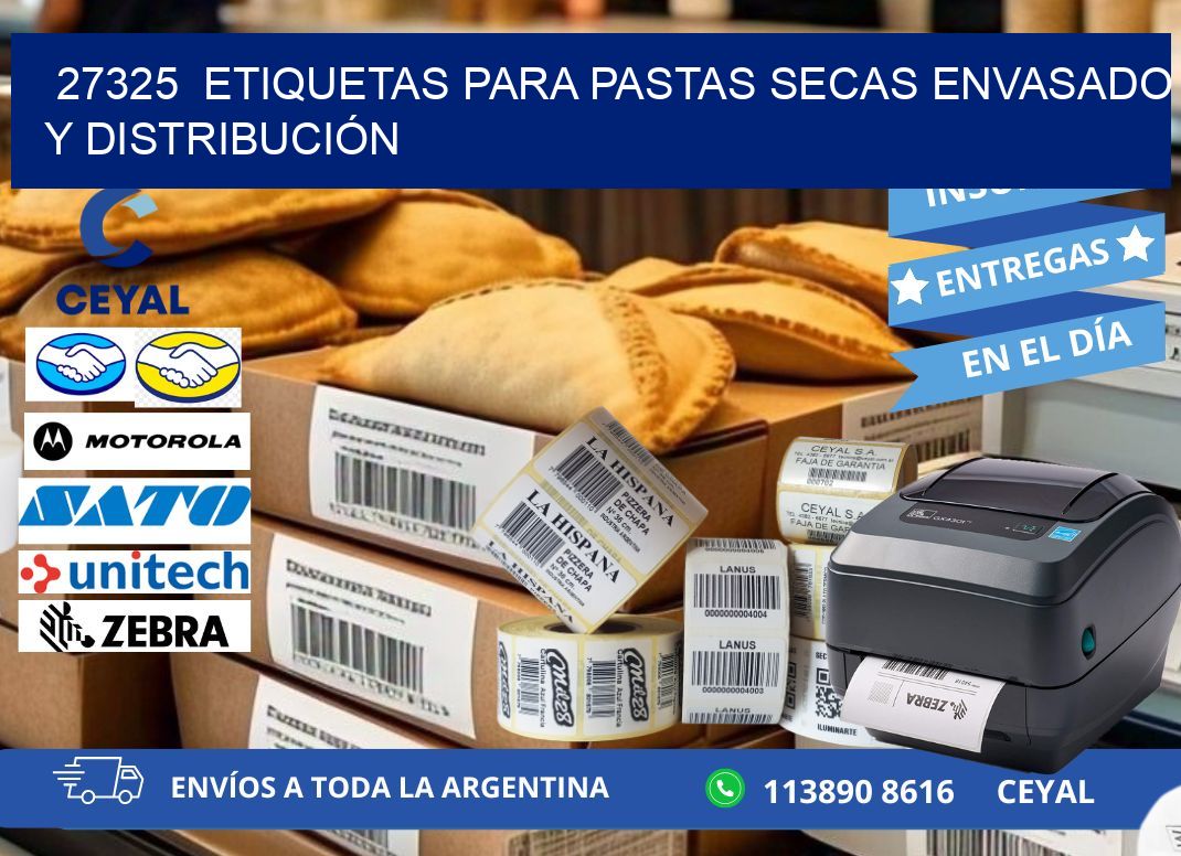 27325  ETIQUETAS PARA PASTAS SECAS ENVASADO Y DISTRIBUCIÓN