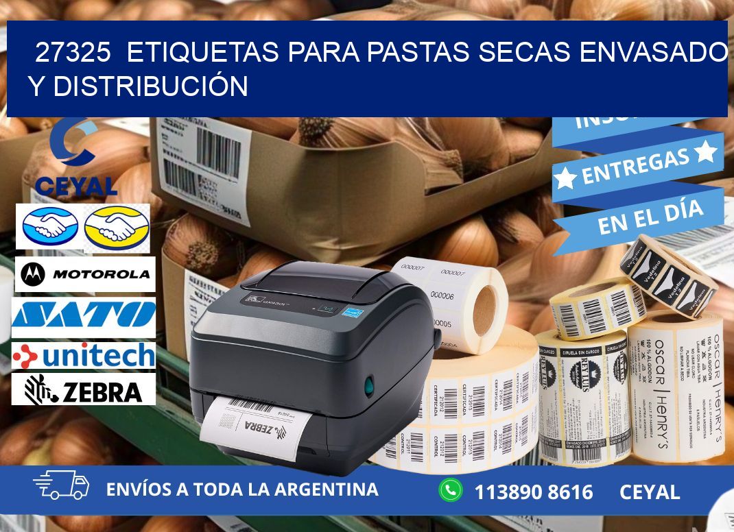 27325  ETIQUETAS PARA PASTAS SECAS ENVASADO Y DISTRIBUCIÓN