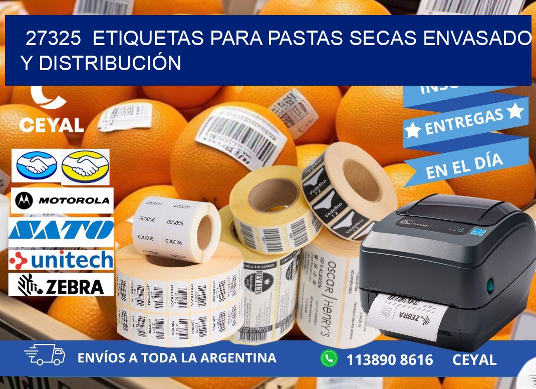 27325  ETIQUETAS PARA PASTAS SECAS ENVASADO Y DISTRIBUCIÓN