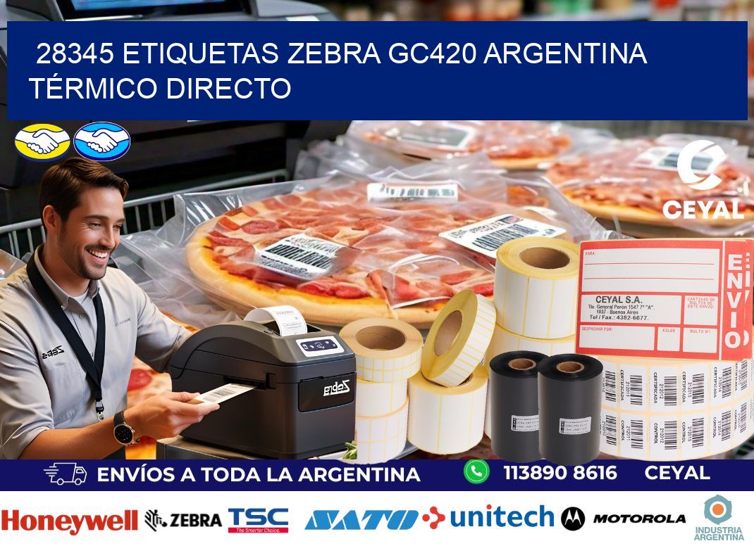28345 etiquetas zebra gc420 argentina TÉRMICO DIRECTO