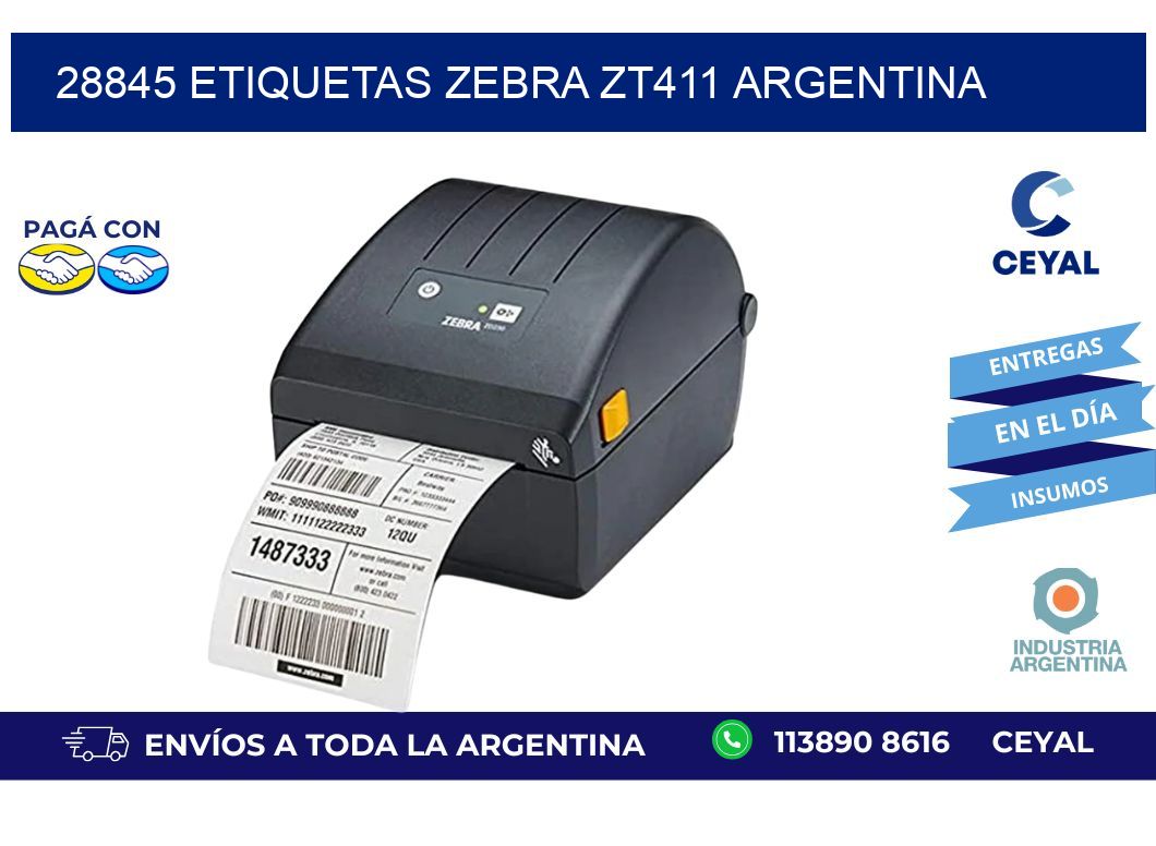 28845 etiquetas zebra zt411 argentina