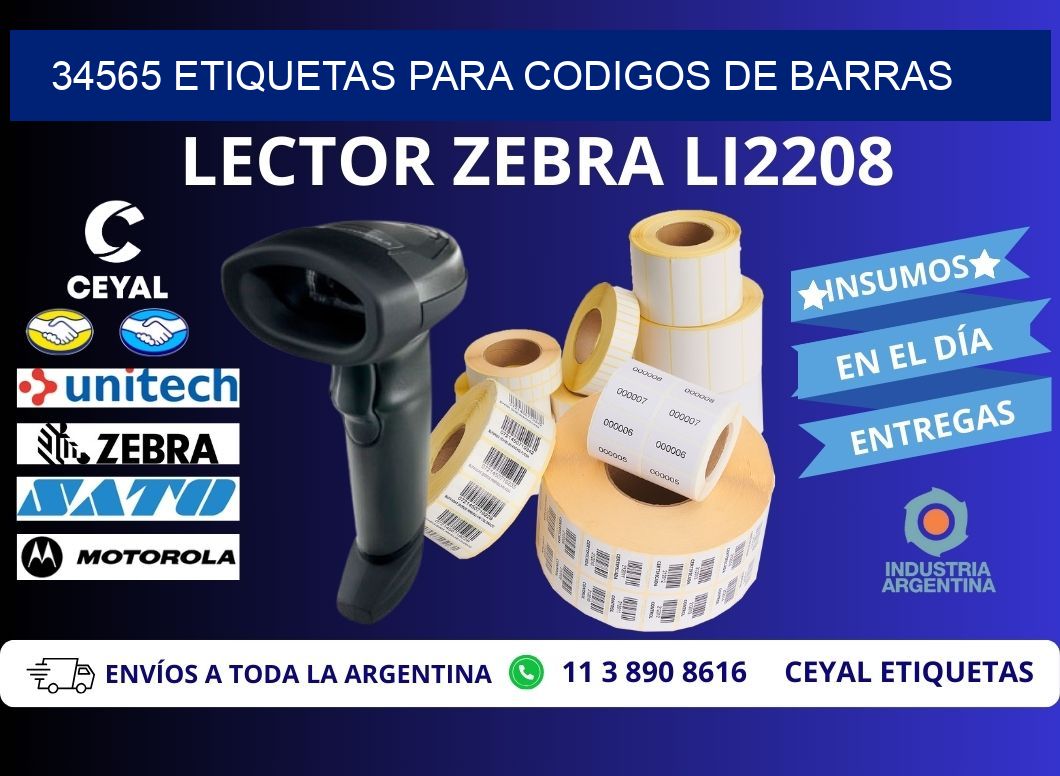 34565 ETIQUETAS PARA CODIGOS DE BARRAS