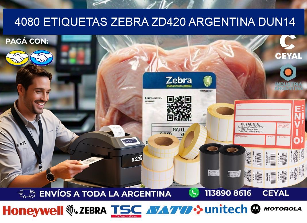 4080 etiquetas zebra zd420 argentina DUN14