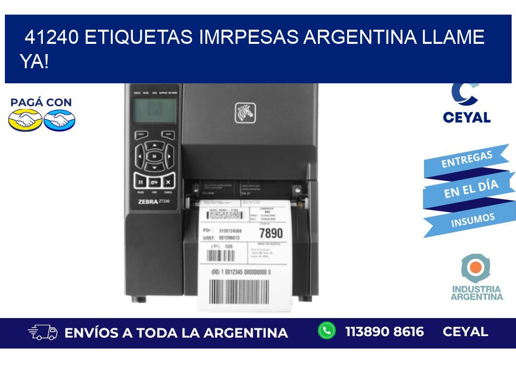 41240 etiquetas imrpesas argentina LLAME YA!