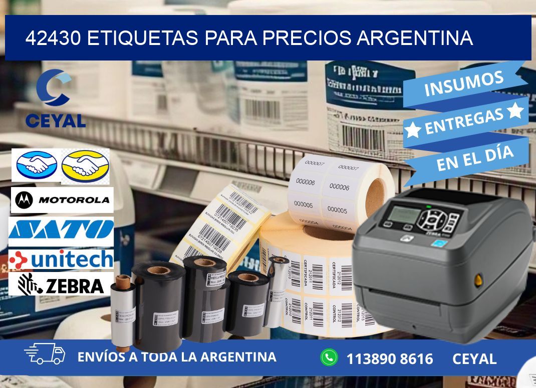 42430 ETIQUETAS PARA PRECIOS ARGENTINA