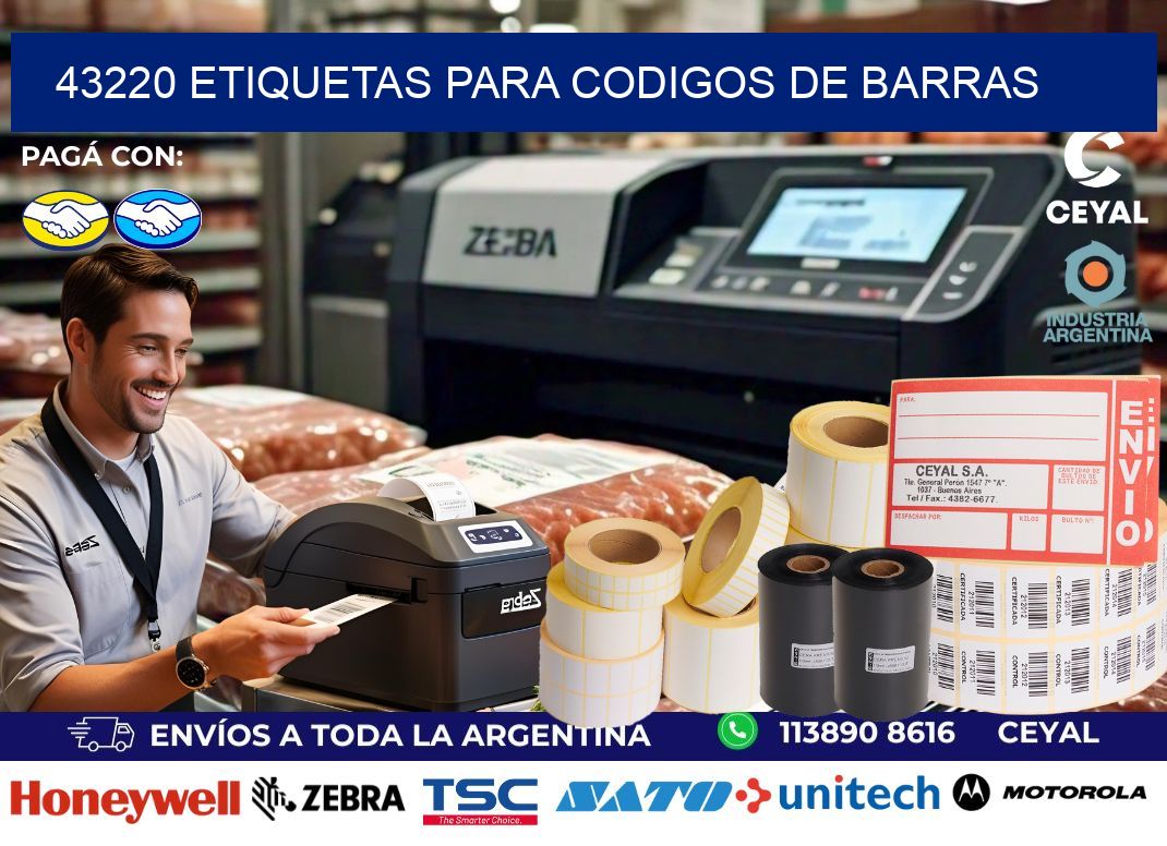 43220 ETIQUETAS PARA CODIGOS DE BARRAS