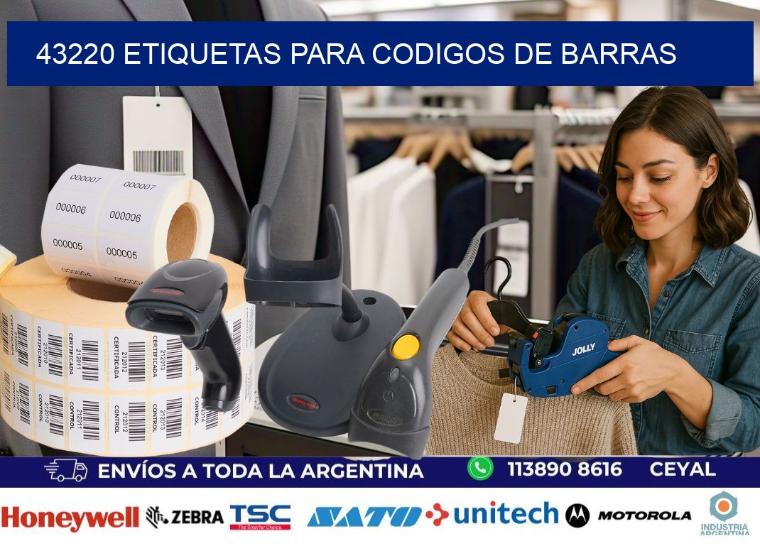 43220 ETIQUETAS PARA CODIGOS DE BARRAS