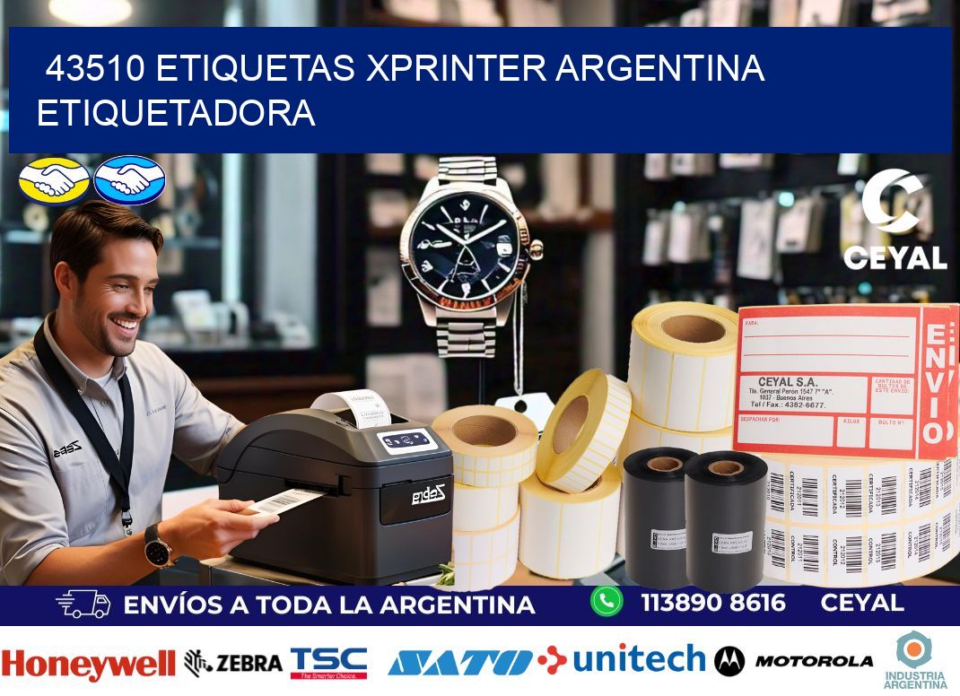 43510 etiquetas xprinter argentina ETIQUETADORA