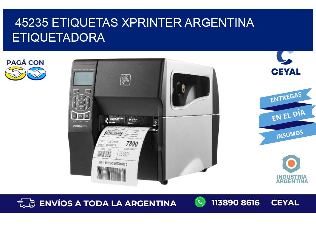 45235 etiquetas xprinter argentina ETIQUETADORA