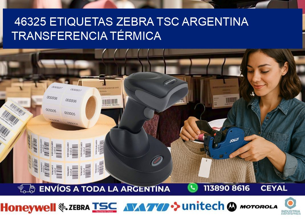 46325 etiquetas zebra tsc argentina TRANSFERENCIA TÉRMICA
