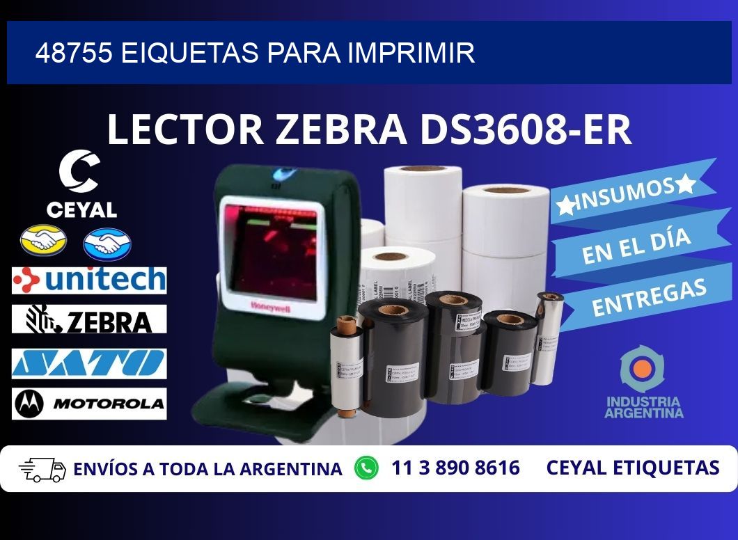 48755 EIQUETAS PARA IMPRIMIR