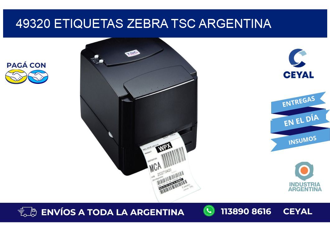49320 etiquetas zebra tsc argentina