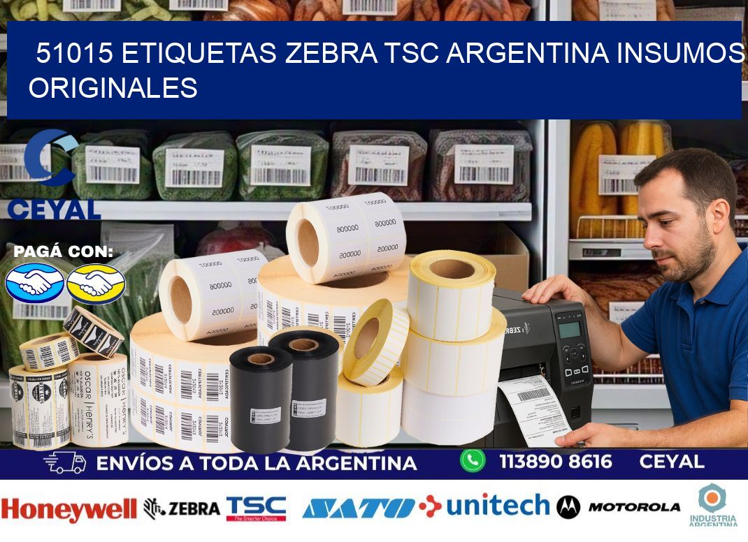 51015 etiquetas zebra tsc argentina INSUMOS ORIGINALES
