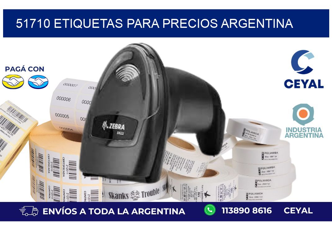 51710 ETIQUETAS PARA PRECIOS ARGENTINA