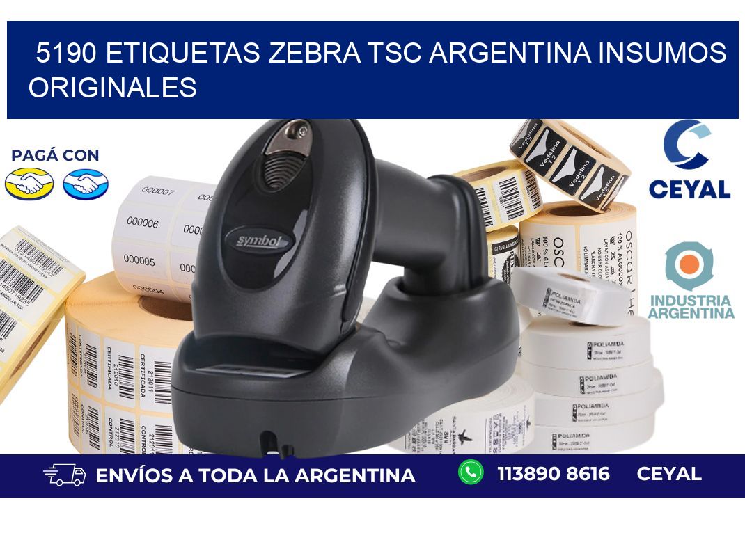 5190 etiquetas zebra tsc argentina INSUMOS ORIGINALES