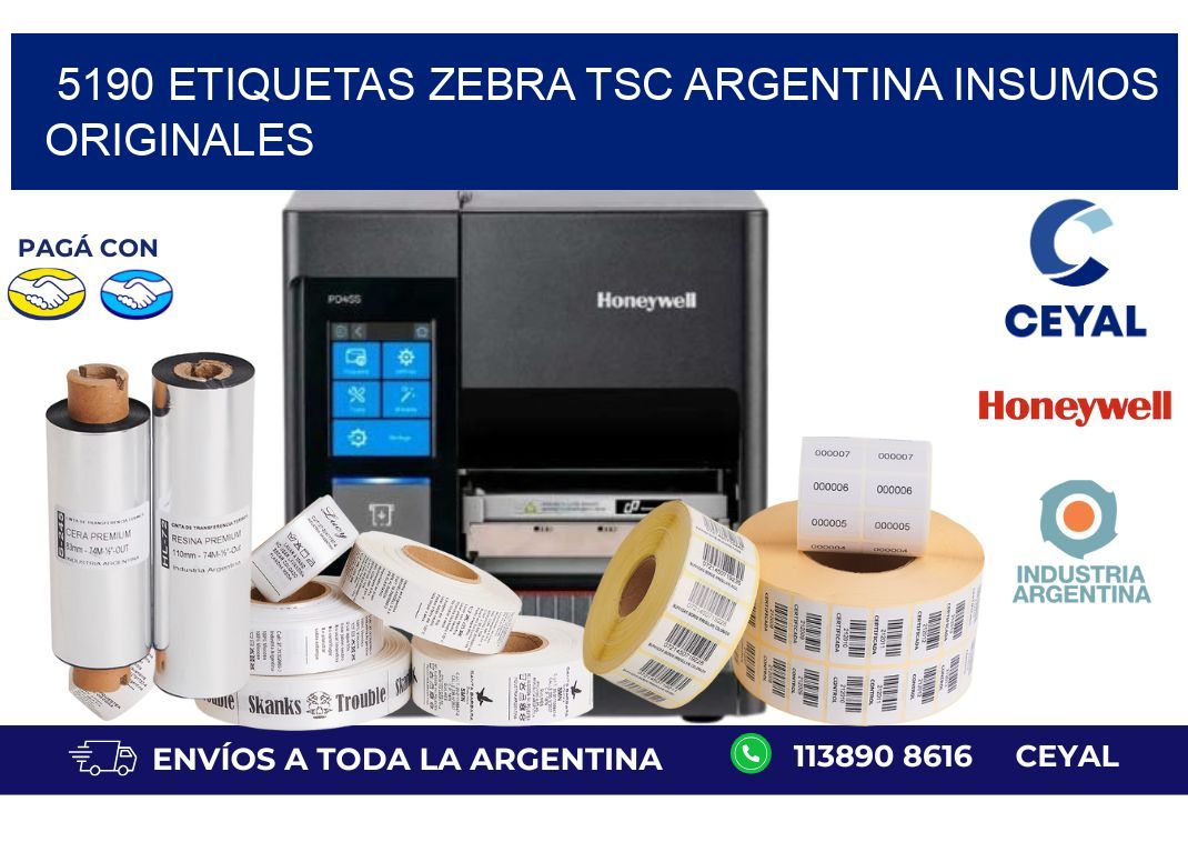 5190 etiquetas zebra tsc argentina INSUMOS ORIGINALES